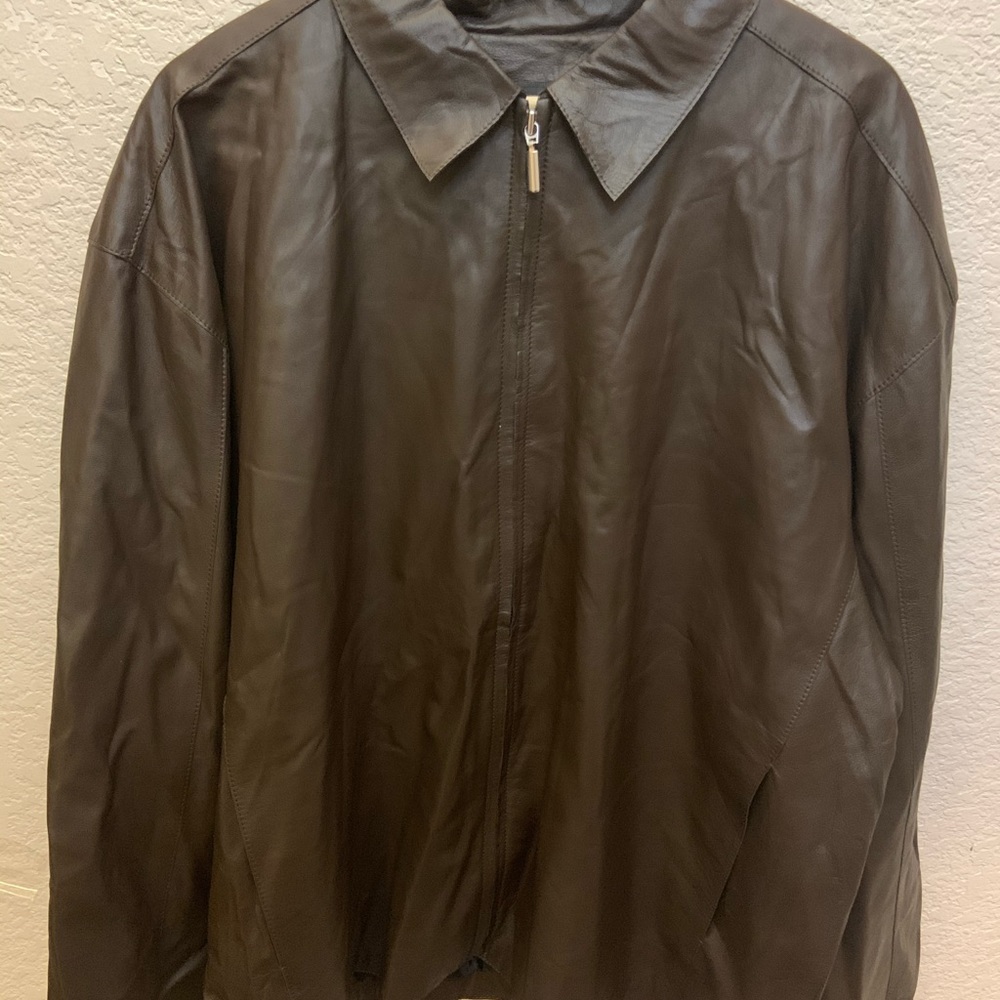 Lt weight lamb Fudge men soft  leather Jacket